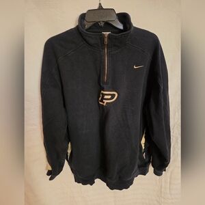 Purdue Nike Black Quarter-Zip Pullover